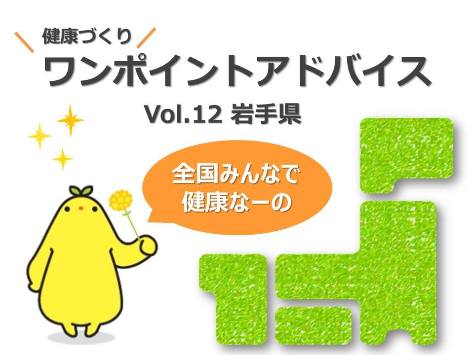 各地の健康課題を解決するためのヒント（vol.12 岩手県）