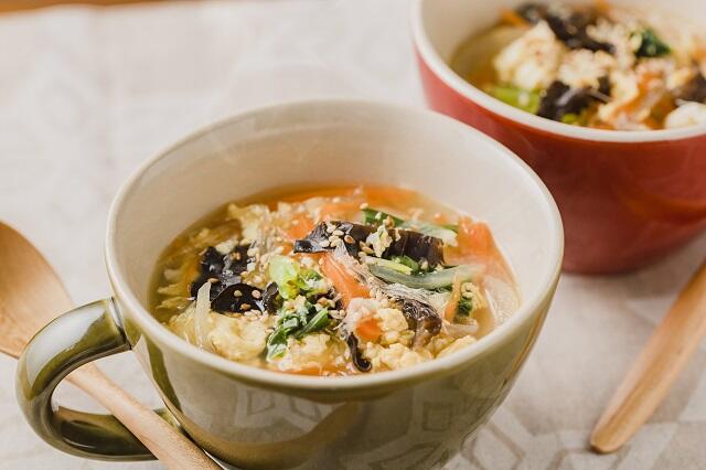 糸寒天の中華スープ